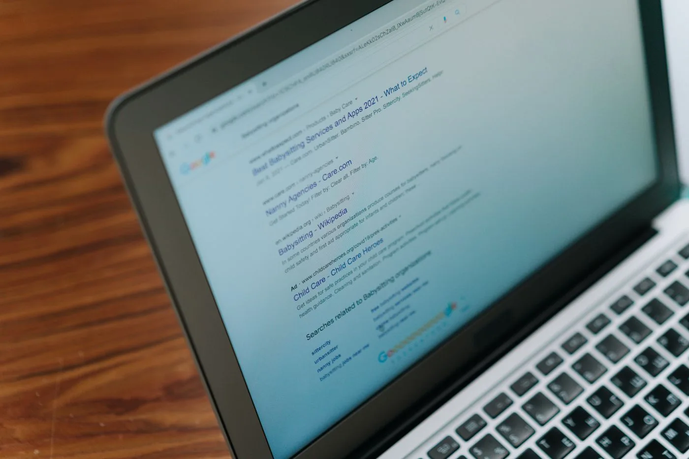 Browser mit einer Suchseite